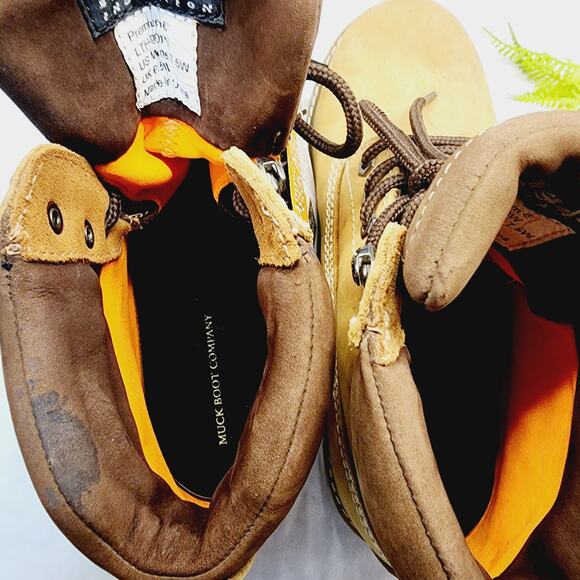 Muck Boots Leather Waterproof Work premium 6" boot Mens 7.5 NWT Thinsulate suede - Picture 6 of 14